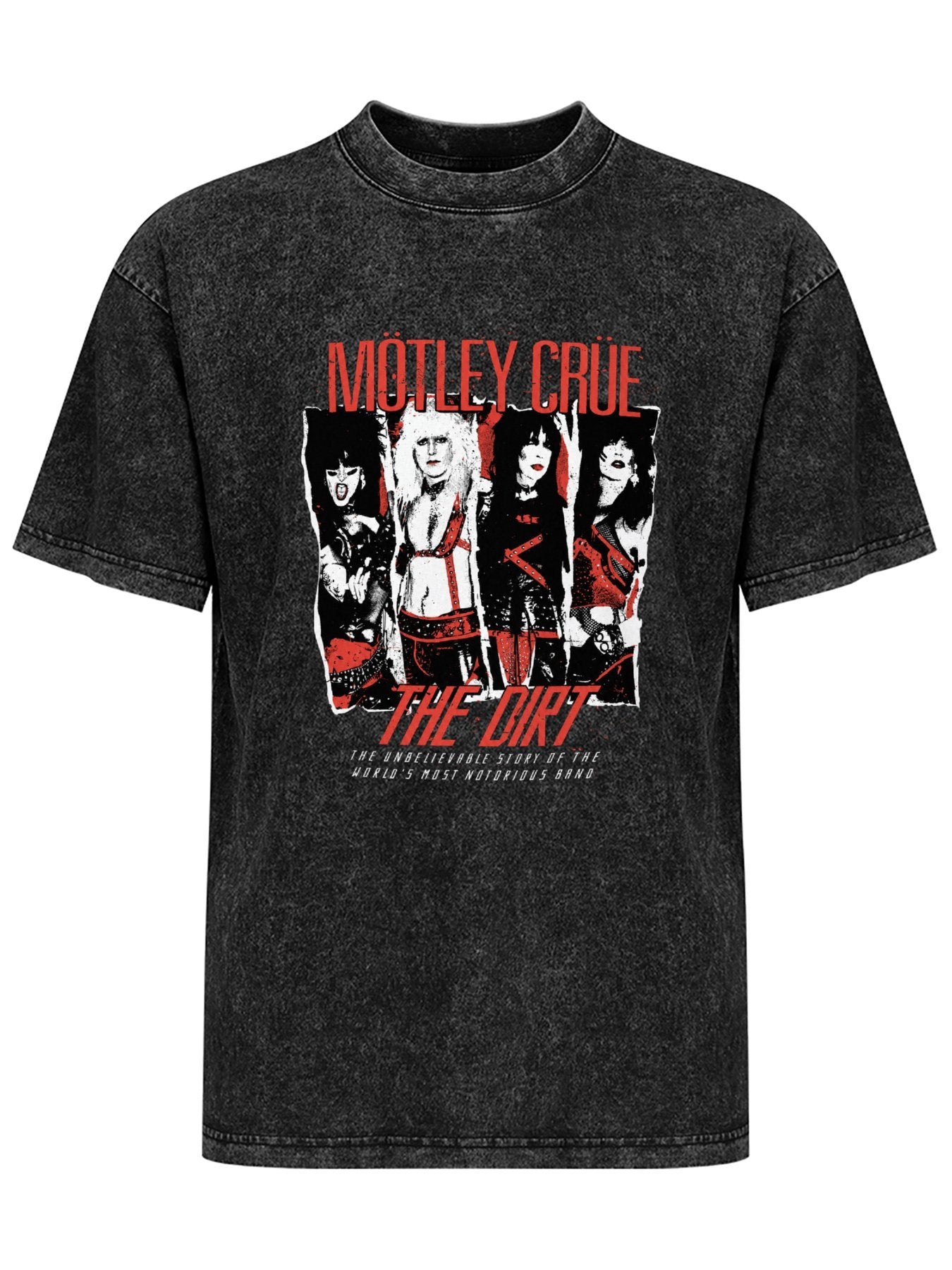 Mötley Crüe The Dirt Band Portrait Graphic T-Shirt