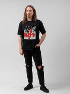 KISS Classic Faces Lightning Logo Graphic T-Shirt