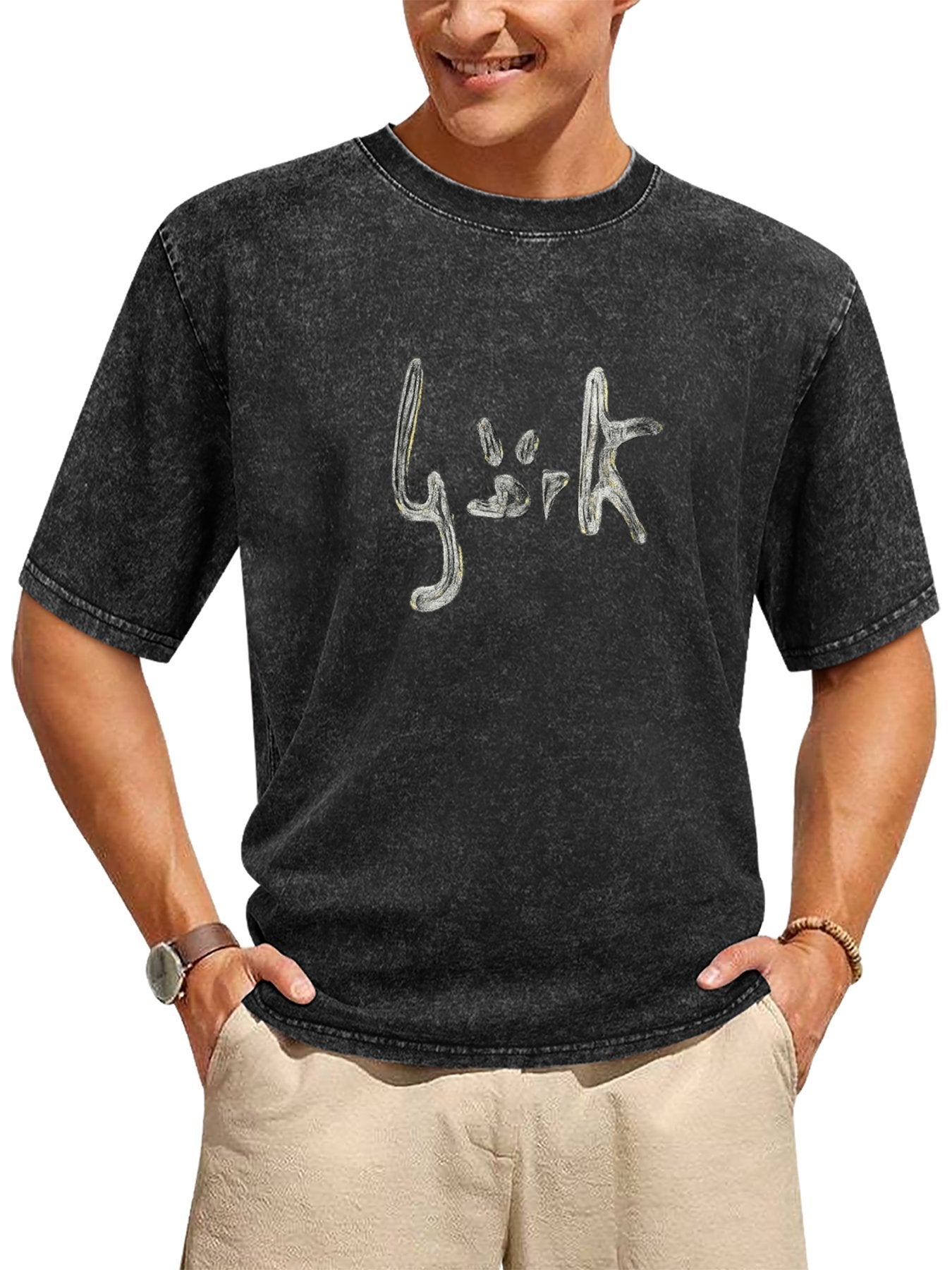 Björk Logo Graphic Washed T-Shirt