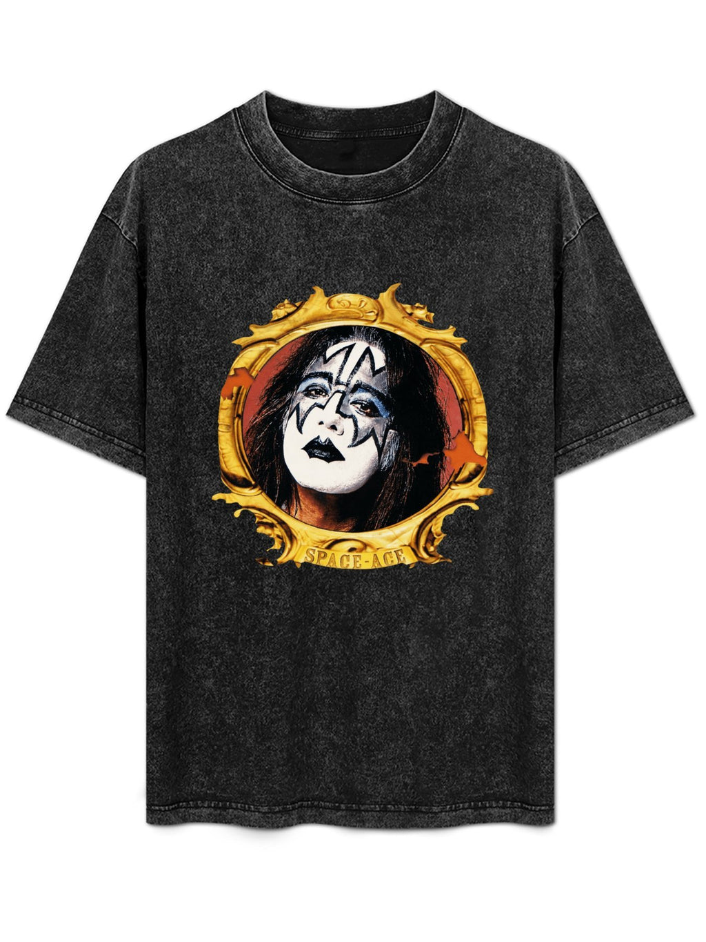 Vintage Washed Space Ace Framed Portrait Graphic T-Shirt