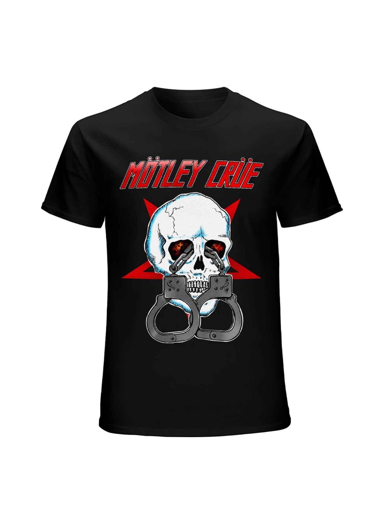Mötley Crüe Skull Handcuffs Graphic T-Shirt