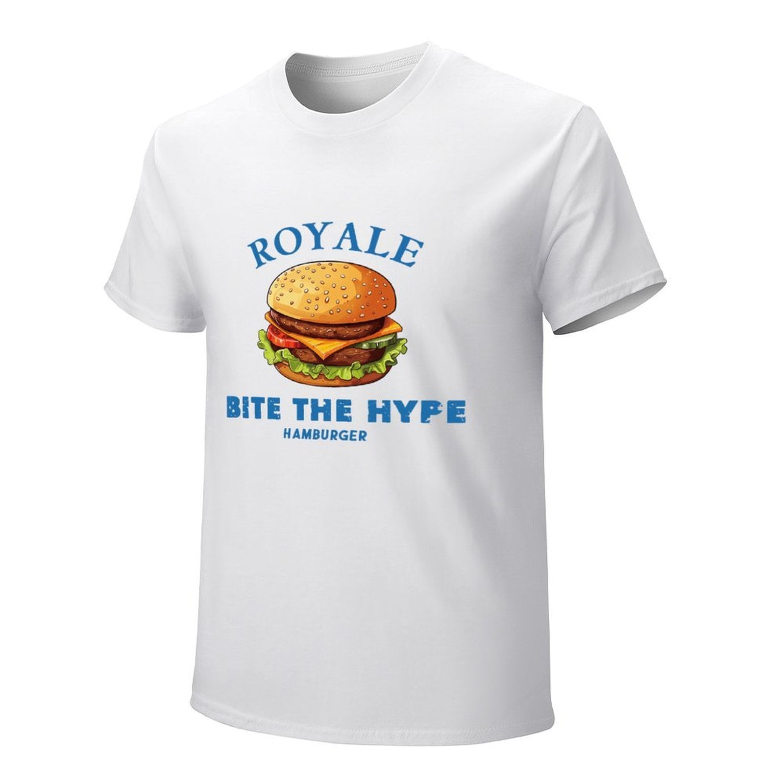 Royale Bite the Hype Hamburger Graphic White T-Shirt