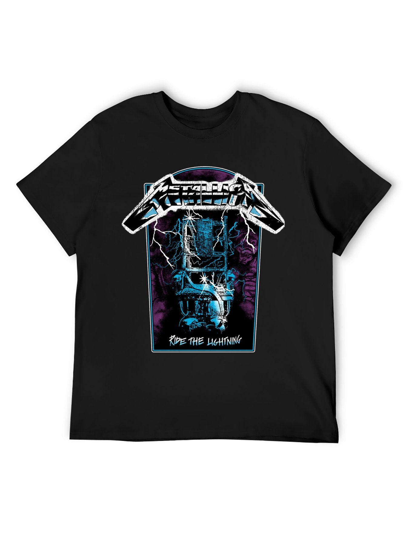 Metallica “Ride the Lightning” Electric Chair Graphic T-Shirt