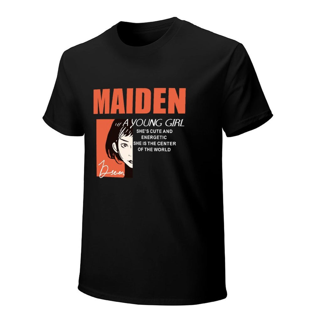 Maiden Young Girl Graphic Black T-Shirt