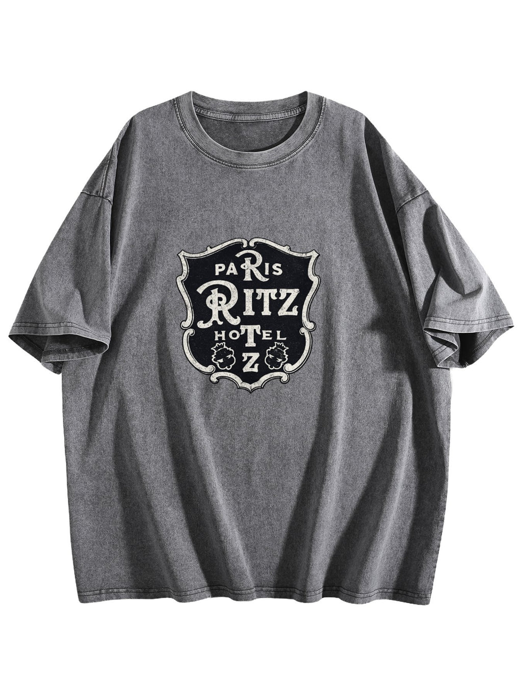 Paris Ritz Hotel Crest Graphic Washed T-Shirt