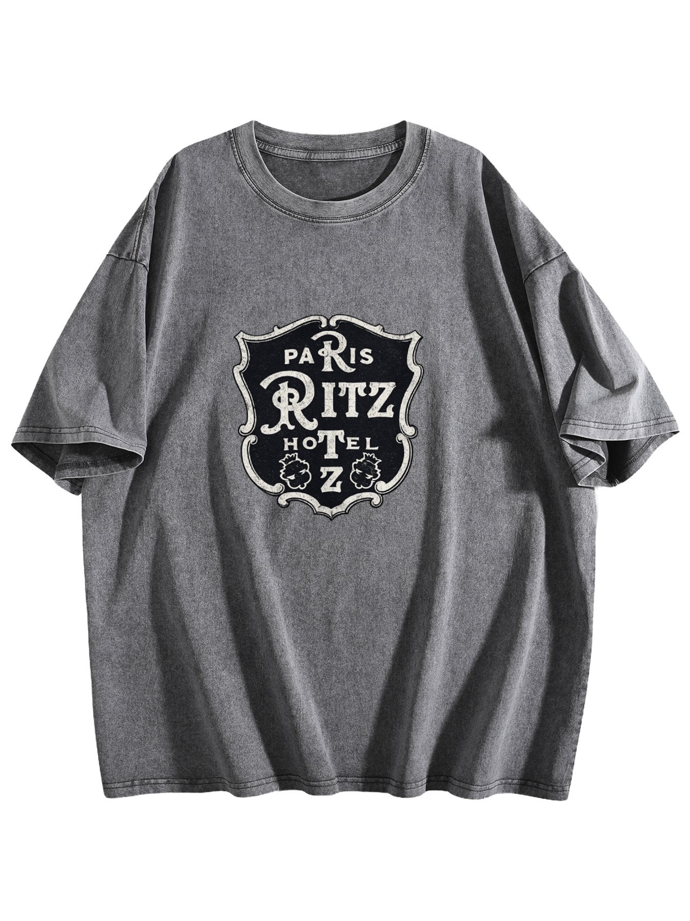 Paris Ritz Hotel Crest Graphic Washed T-Shirt