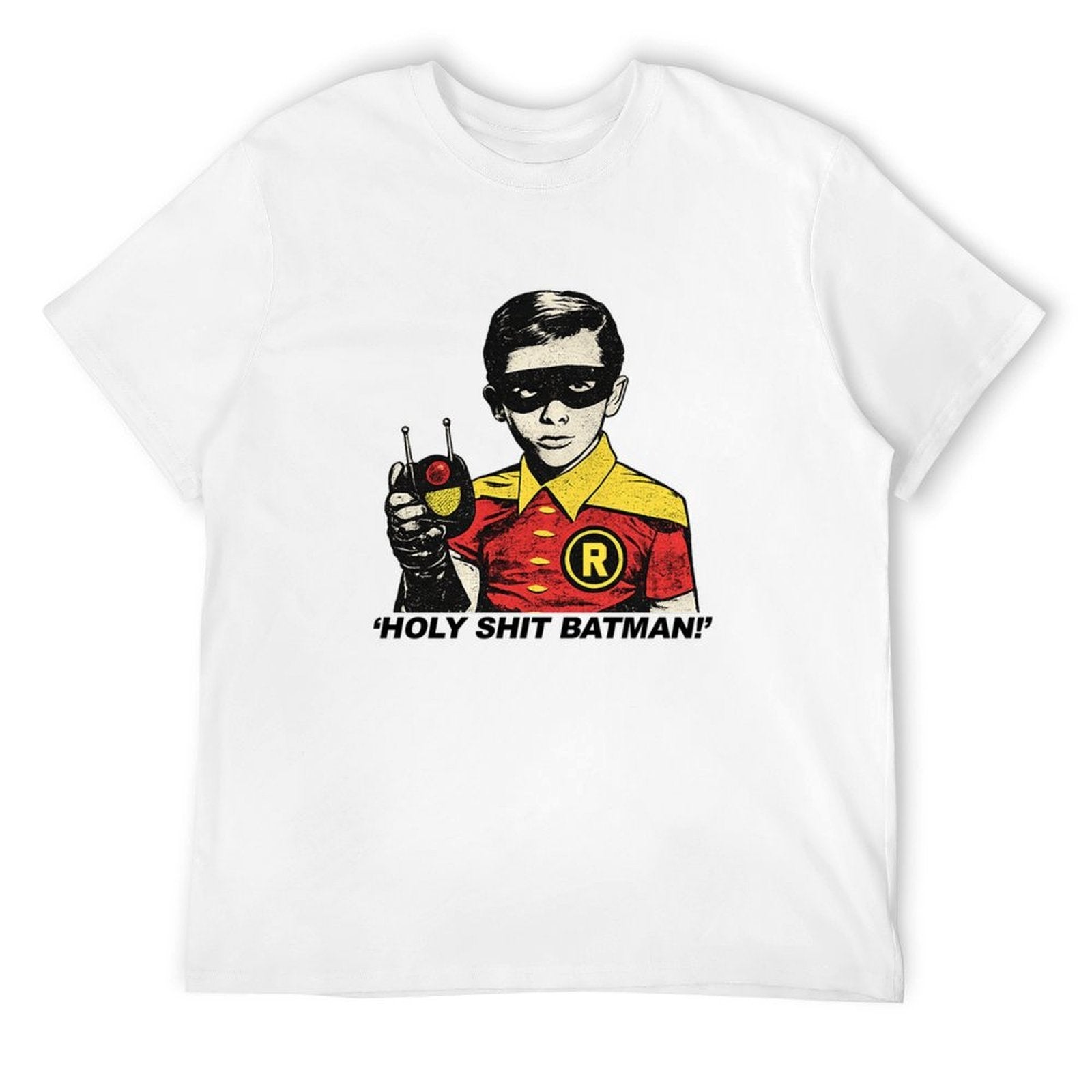 Holy Shit Batman Comic Graphic White T-Shirt