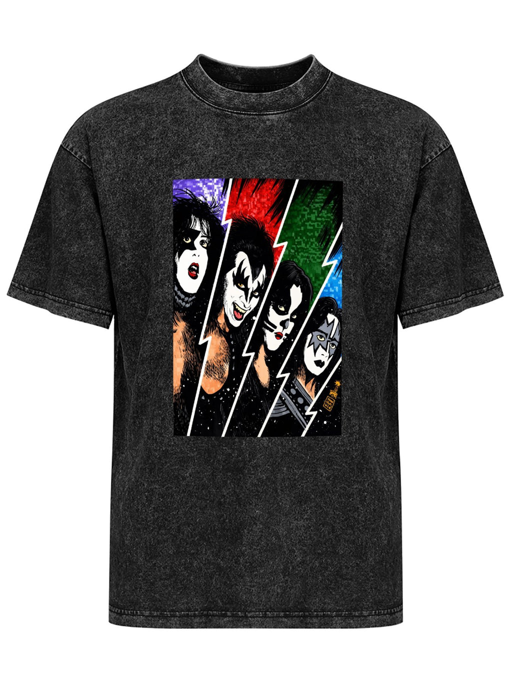 Vintage KISS Band Portrait Graphic T-Shirt