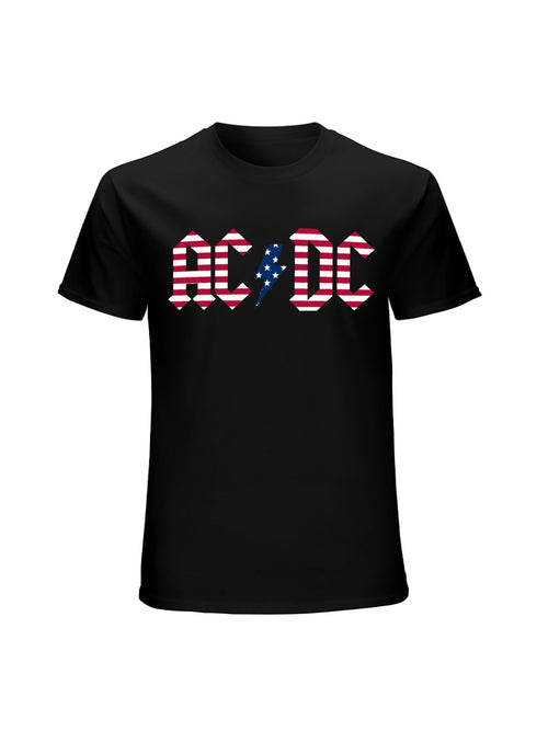 AC/DC American Flag Logo Graphic T-Shirt