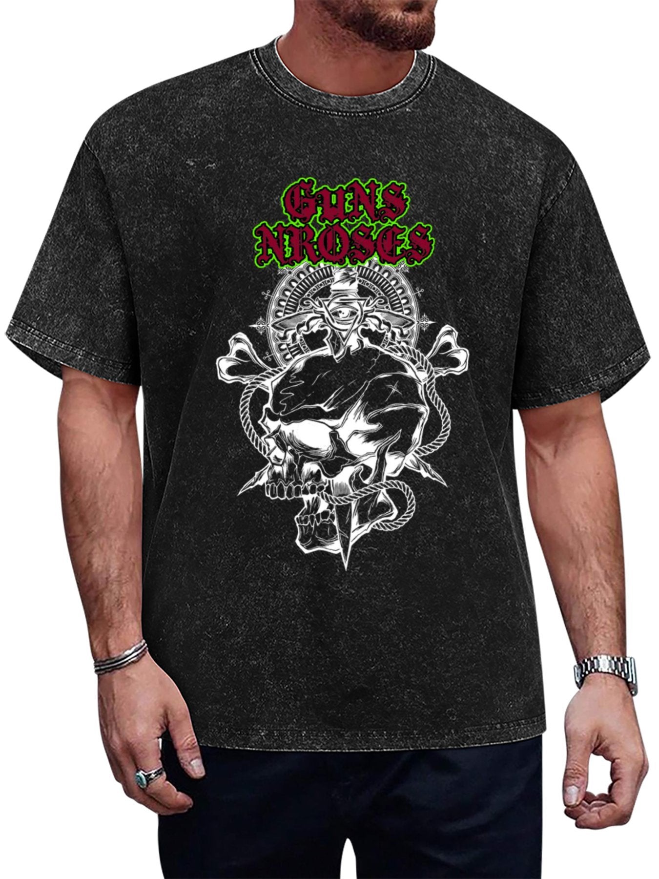Vintage Washed Guns N' Roses Skull Graphic T-Shirt