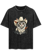 Meowdy Cowboy Cat Vintage Washed T-Shirt
