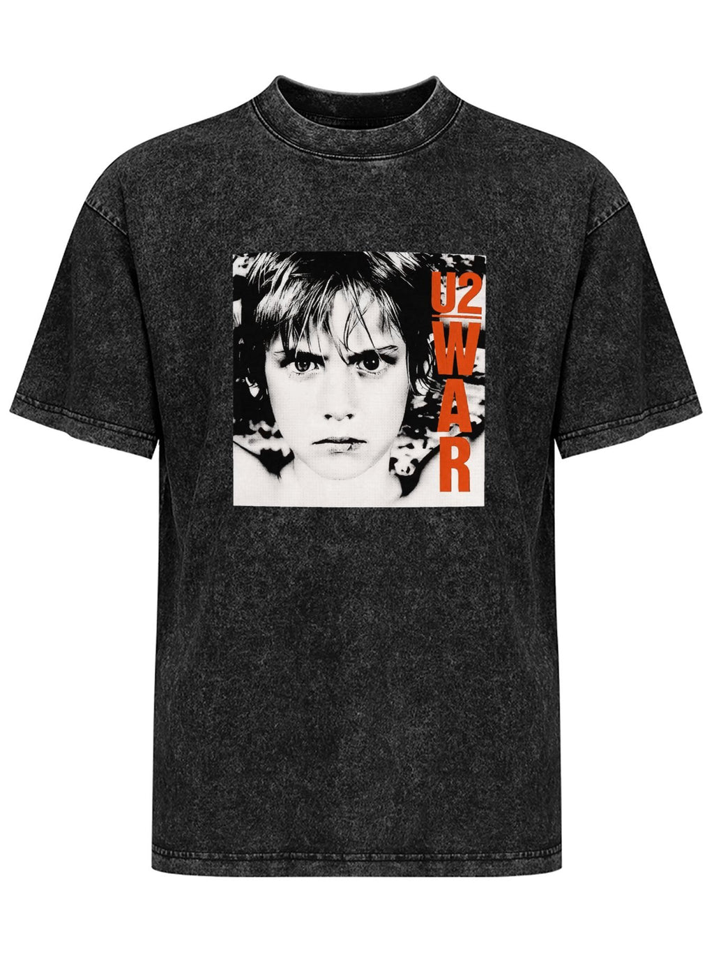 Vintage Washed U2 War Album Cover Graphic T-Shirt