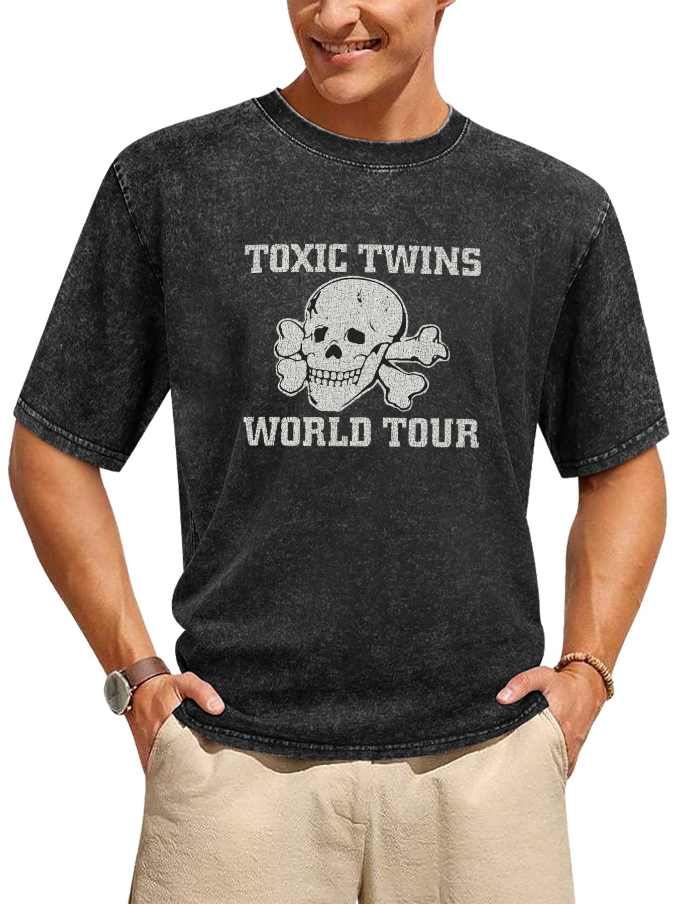 Aerosmith Toxic Twins World Tour Skull Graphic T-Shirt