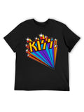 KISS Rainbow Starburst Logo Graphic T-Shirt