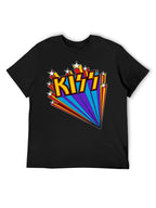 KISS Rainbow Starburst Logo Graphic T-Shirt