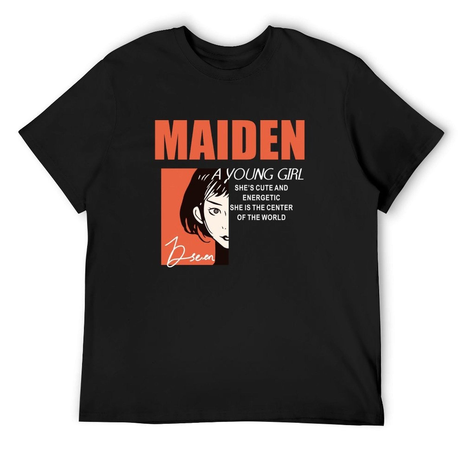 Maiden Young Girl Graphic Black T-Shirt