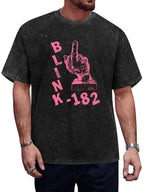 Blink-182 Pink Middle Finger Graphic T-Shirt
