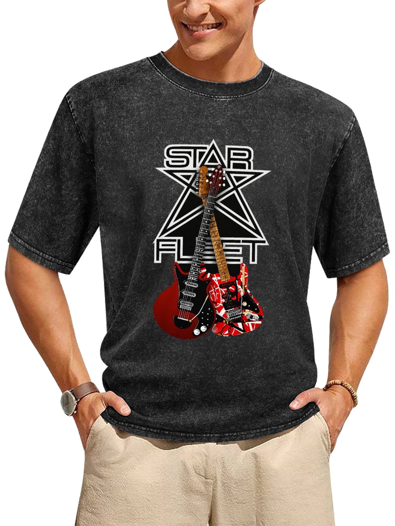 Brian May Star Fleet Dual Guitar Graphic T-Shirt Secondary image