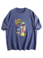 The Zippy Spiky Show Graphic Washed T-Shirt