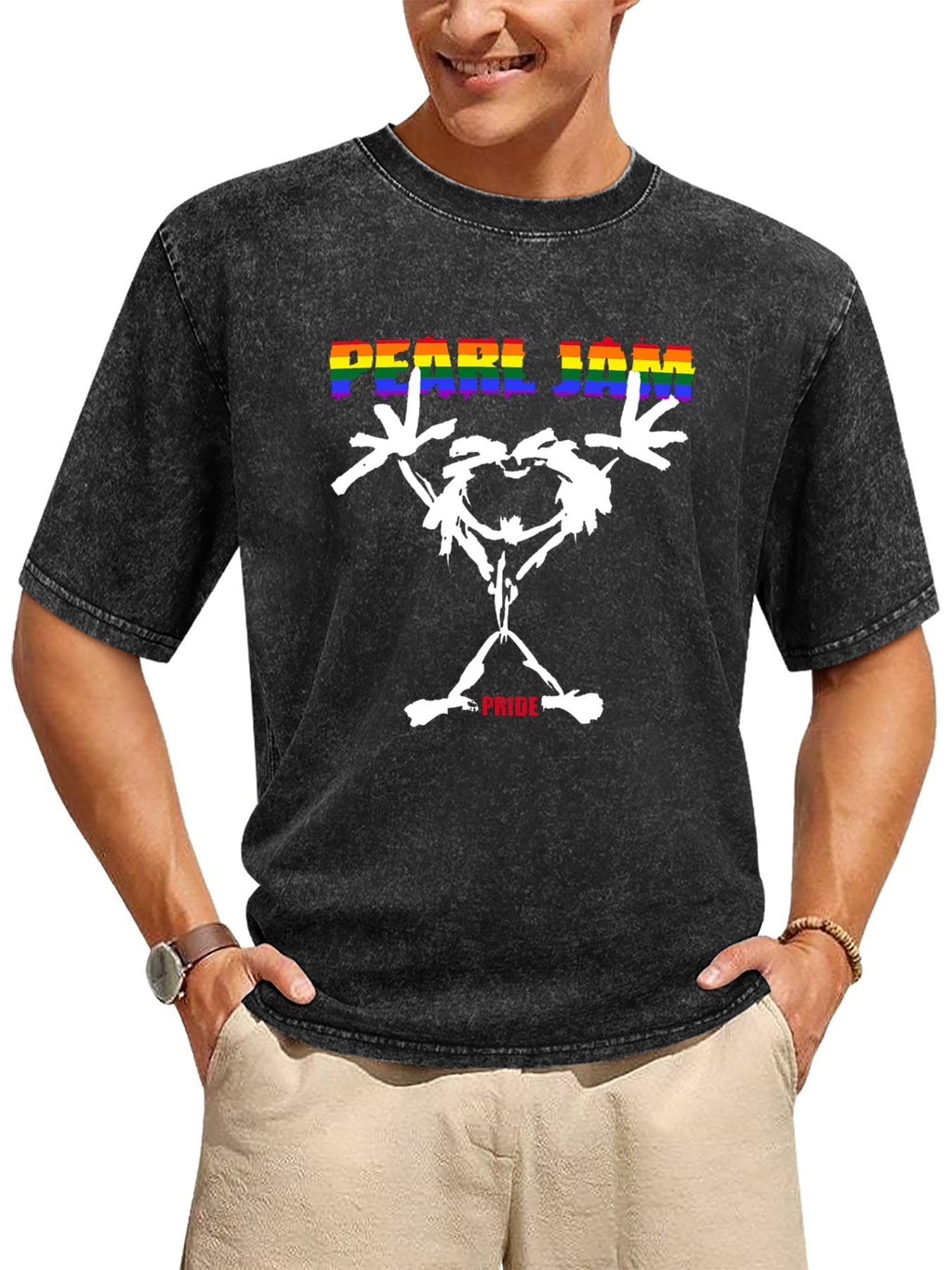 Pearl Jam Pride Rainbow Graphic T-Shirt