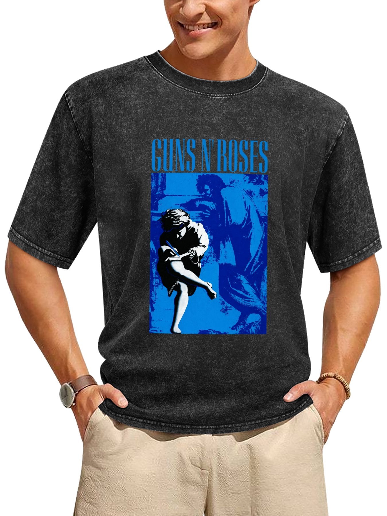 Guns N’ Roses Blue Use Your Illusion Graphic T-Shirt