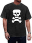 Classic Punk Rock Skull and Crossbones Graphic T-Shirt