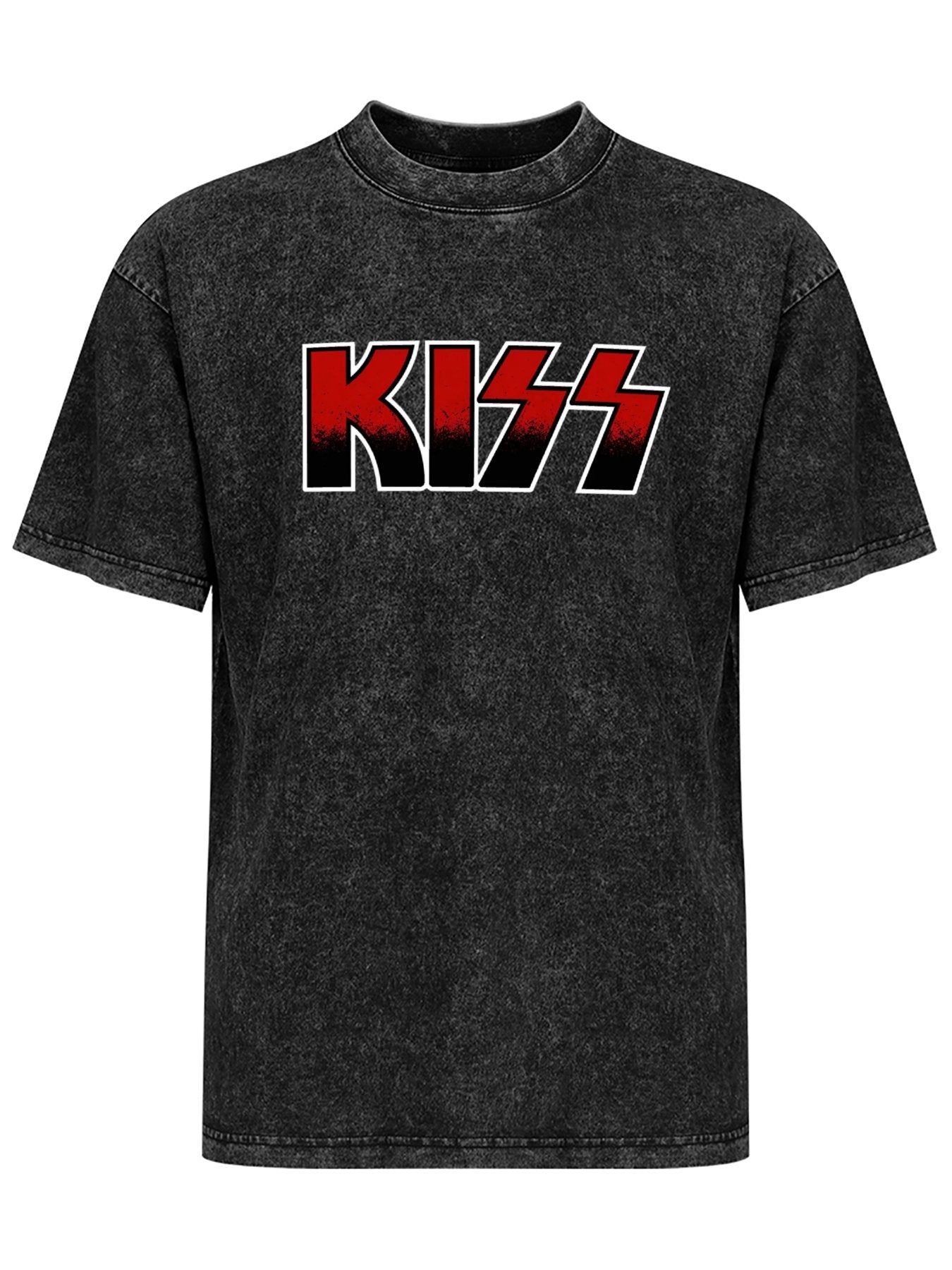 KISS Red and Black Logo Graphic T-Shirt