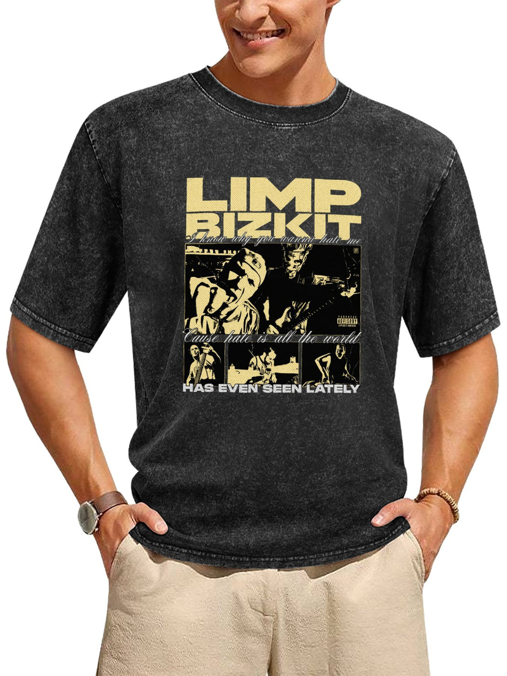 Vintage Washed Limp Bizkit Collage Graphic T-Shirt