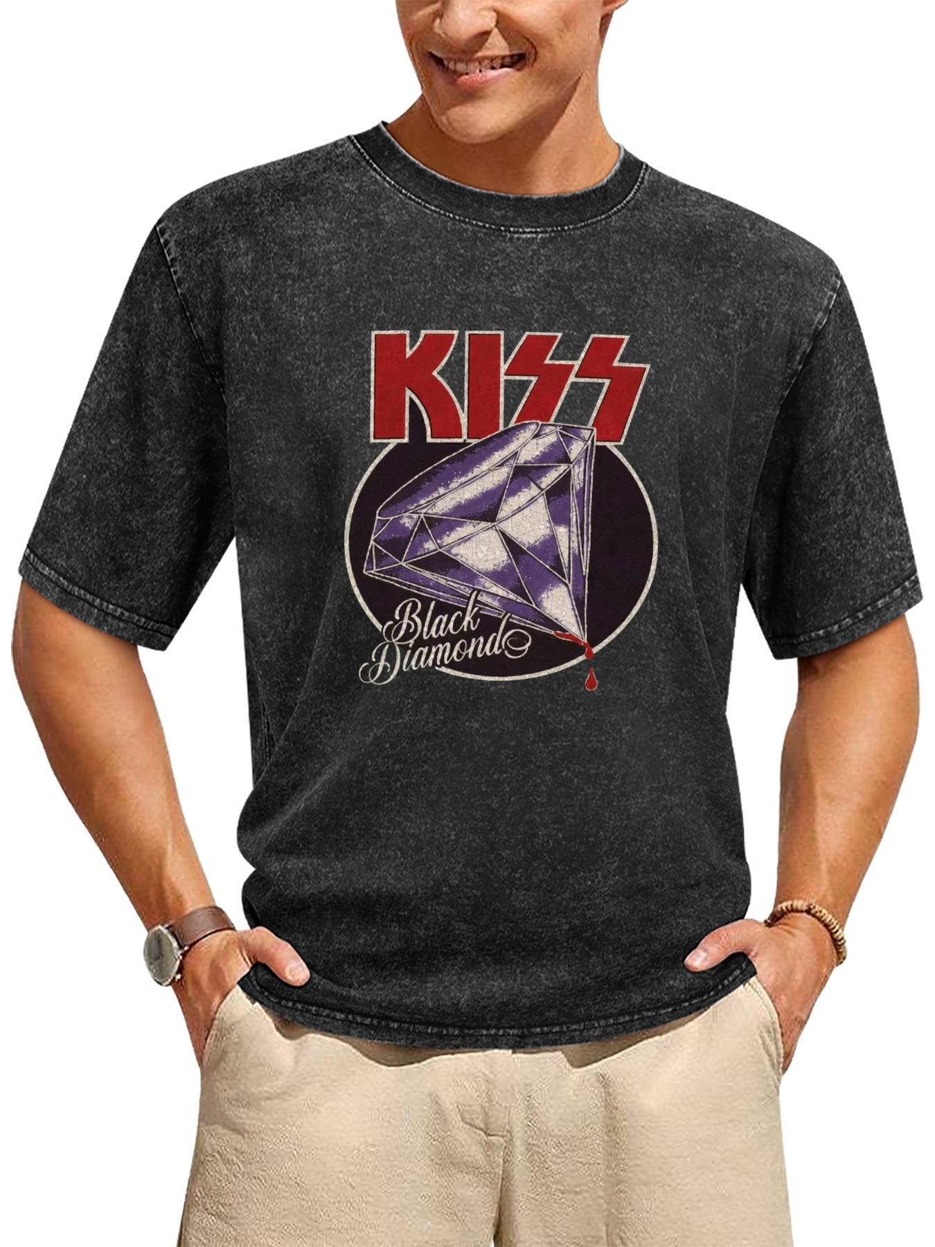 KISS Black Diamond Graphic T-Shirt