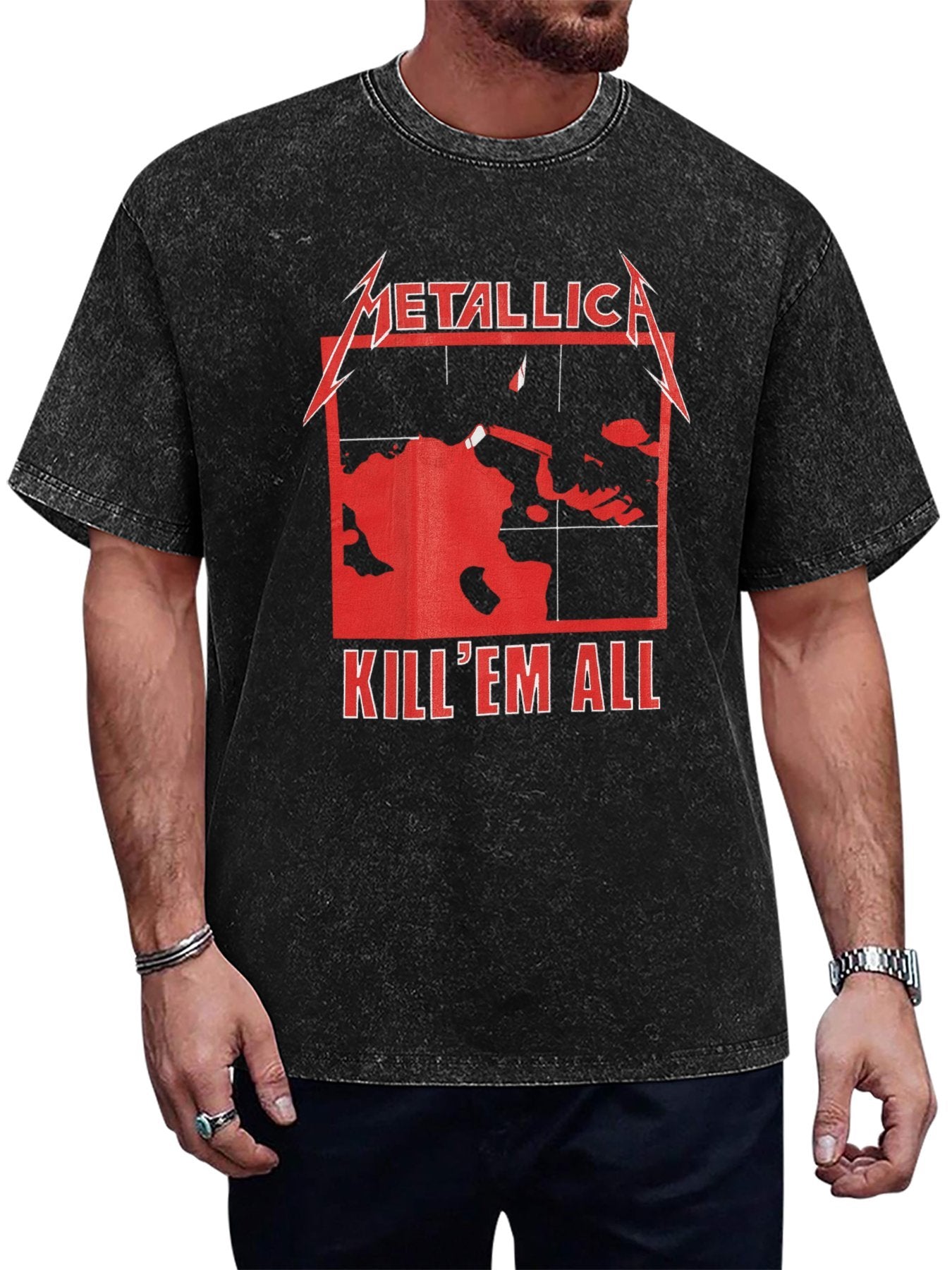 Metallica Kill 'Em All Red Hammer Graphic T-Shirt