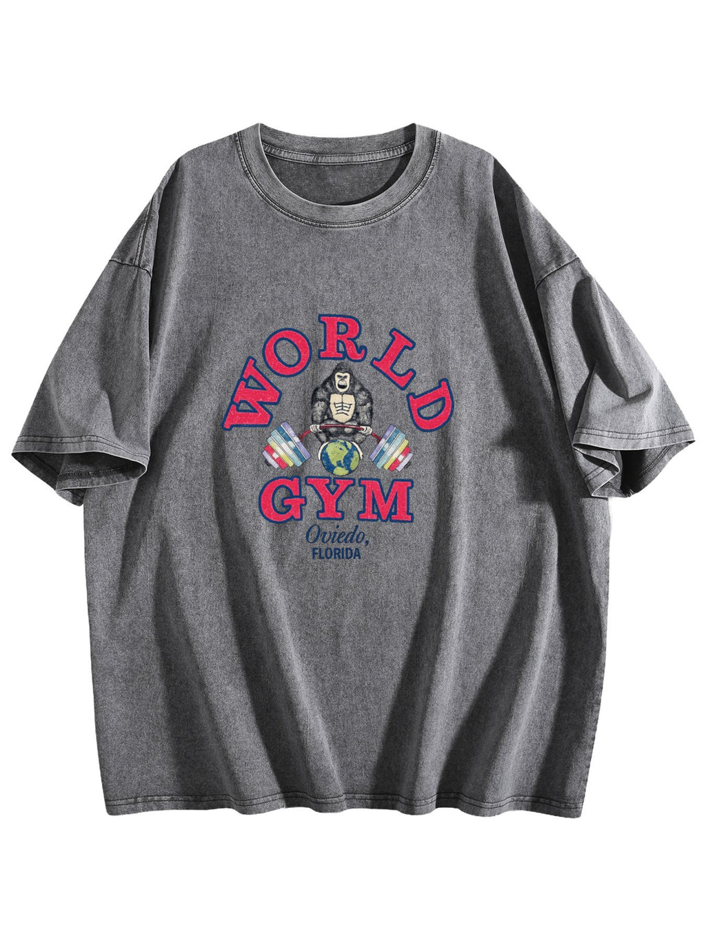 World Gym Weightlifting Graphic Washed T-Shirt