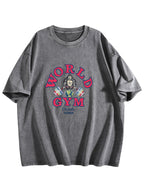 World Gym Weightlifting Graphic Washed T-Shirt