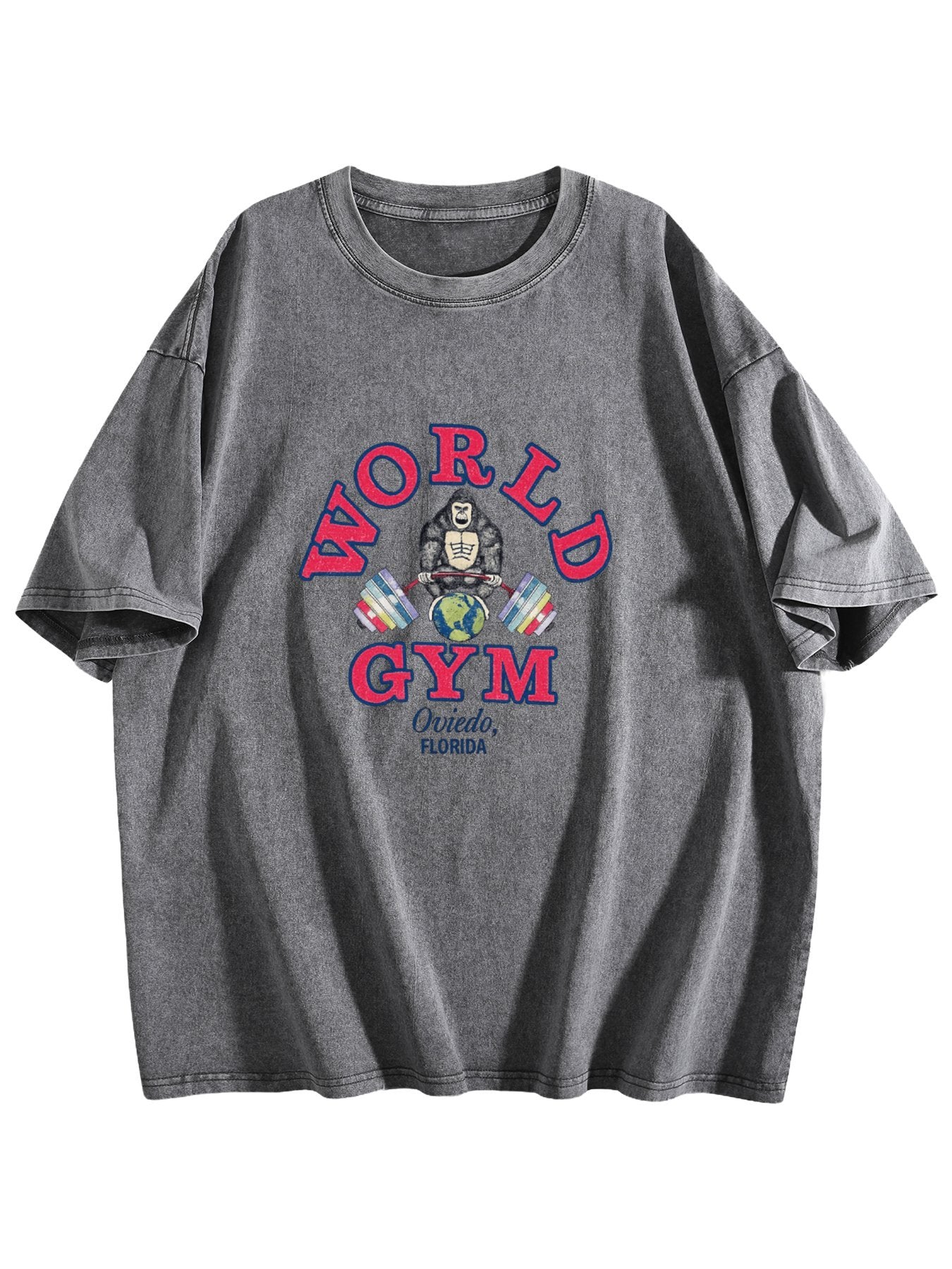 World Gym Weightlifting Graphic Washed T-Shirt