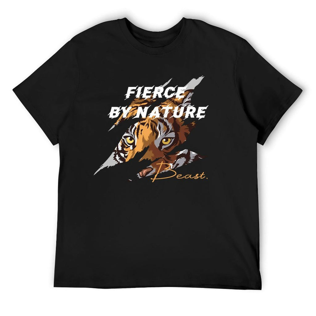 Fierce by Nature Tiger Graphic Black T-Shirt