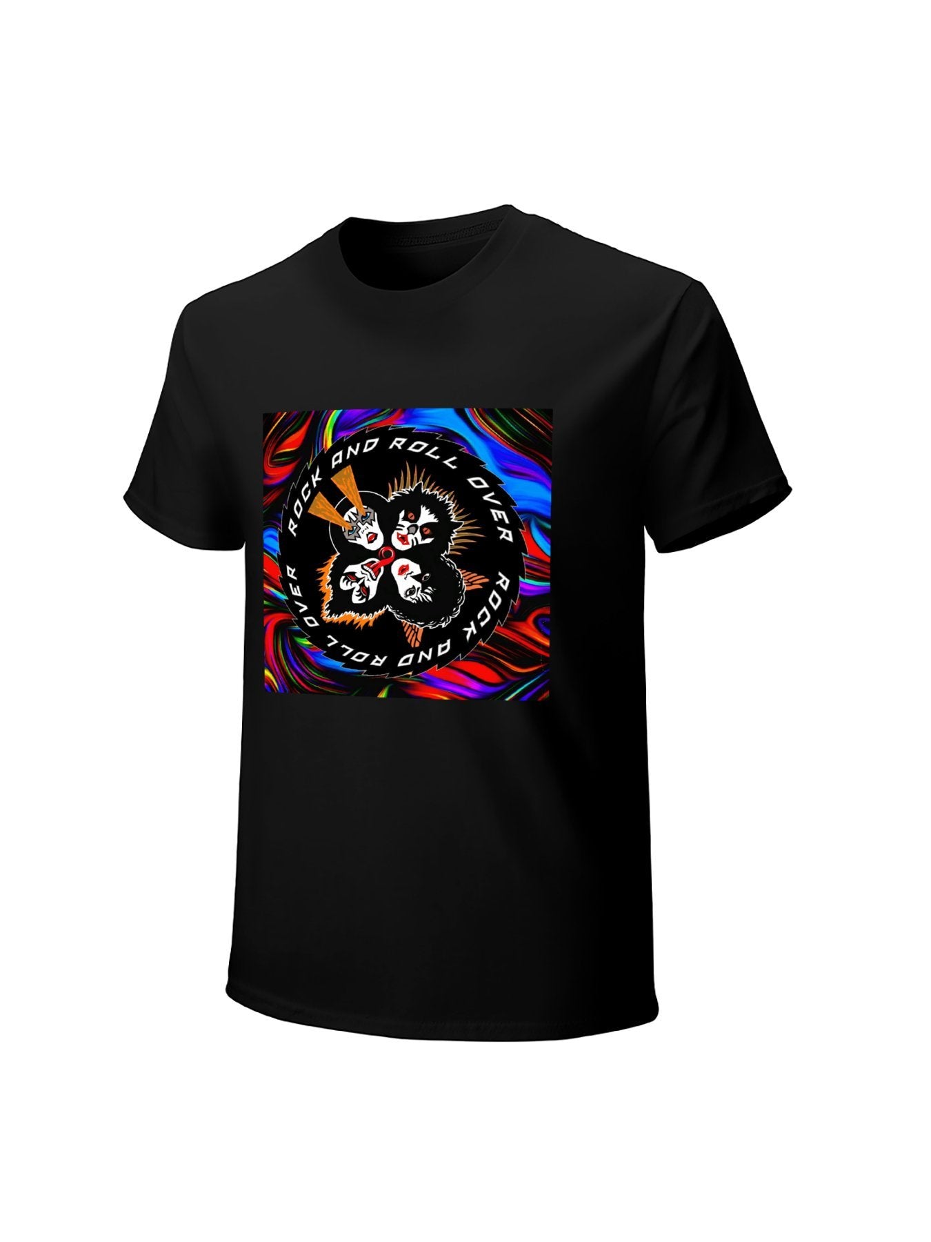 KISS Face Trio Psychedelic Rock and Roll T-Shirt