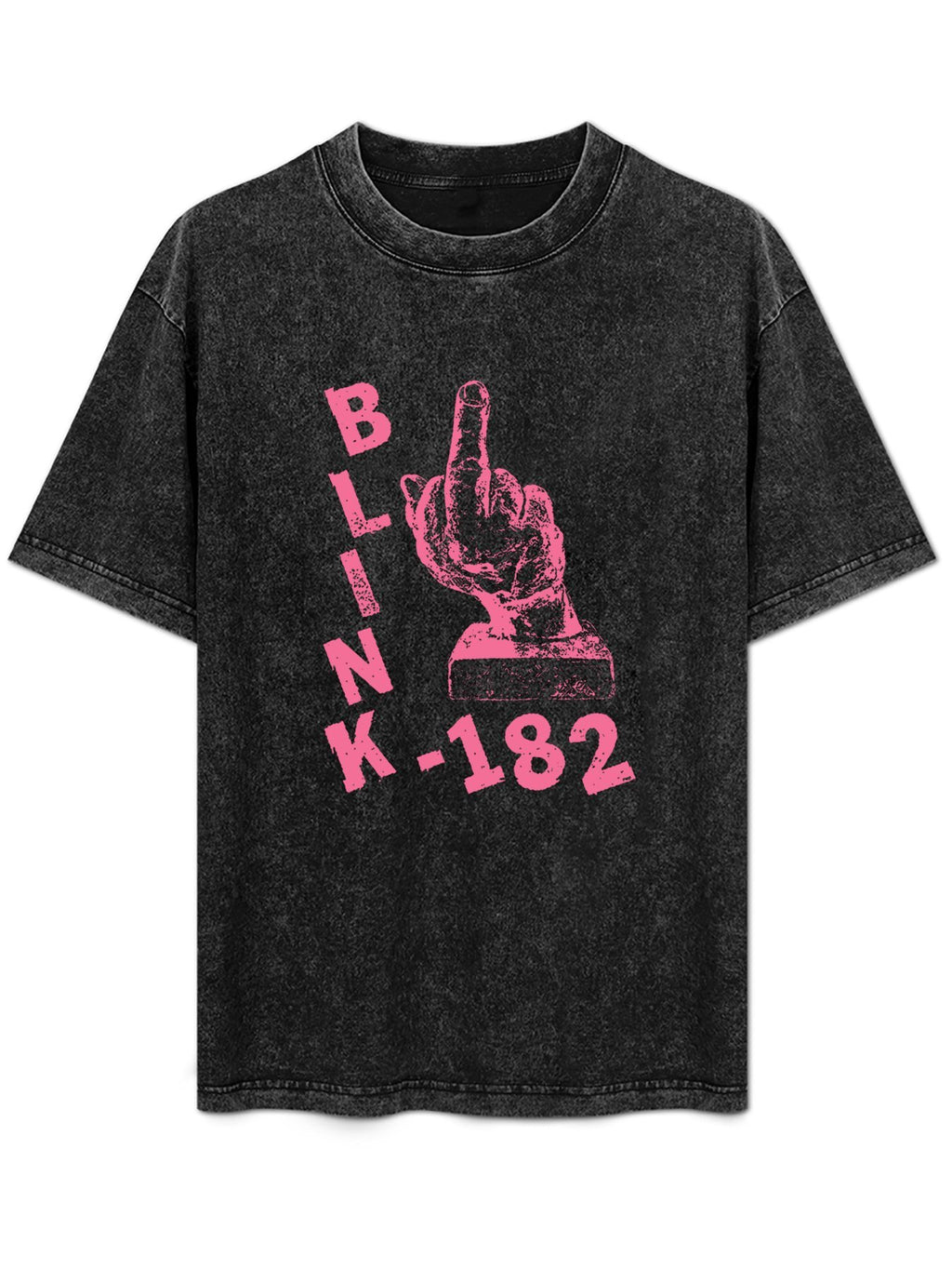 Blink-182 Pink Middle Finger Graphic T-Shirt