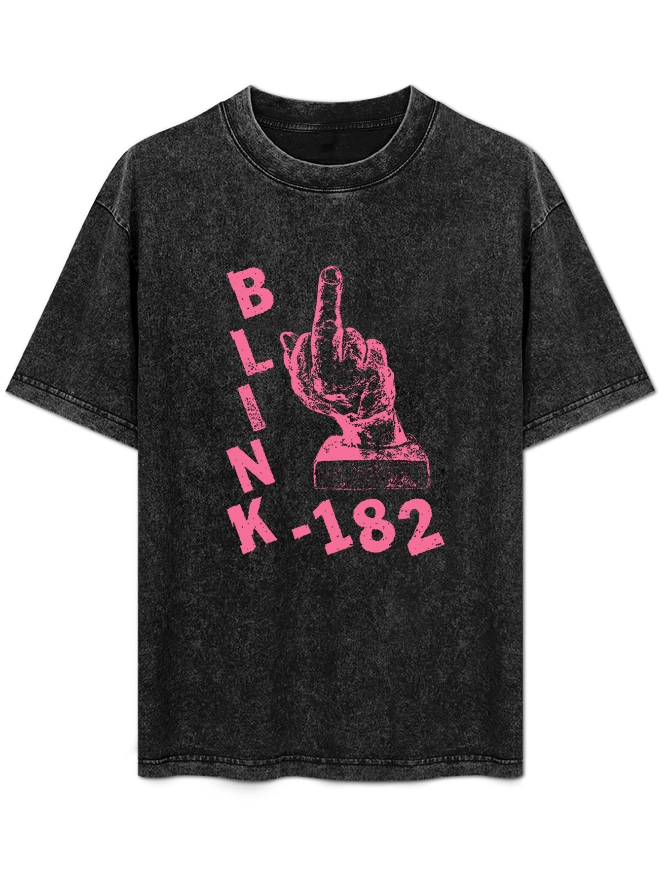 Blink-182 Pink Middle Finger Graphic T-Shirt