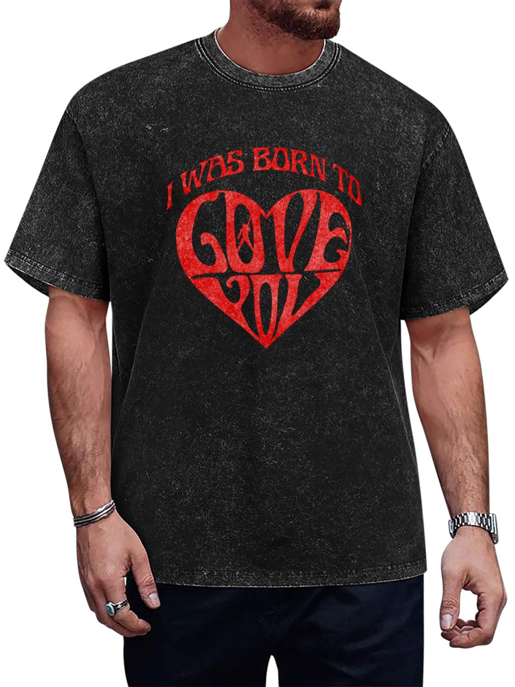 Freddie Mercury I Was Born to Love You Heart Graphic T-Shirt