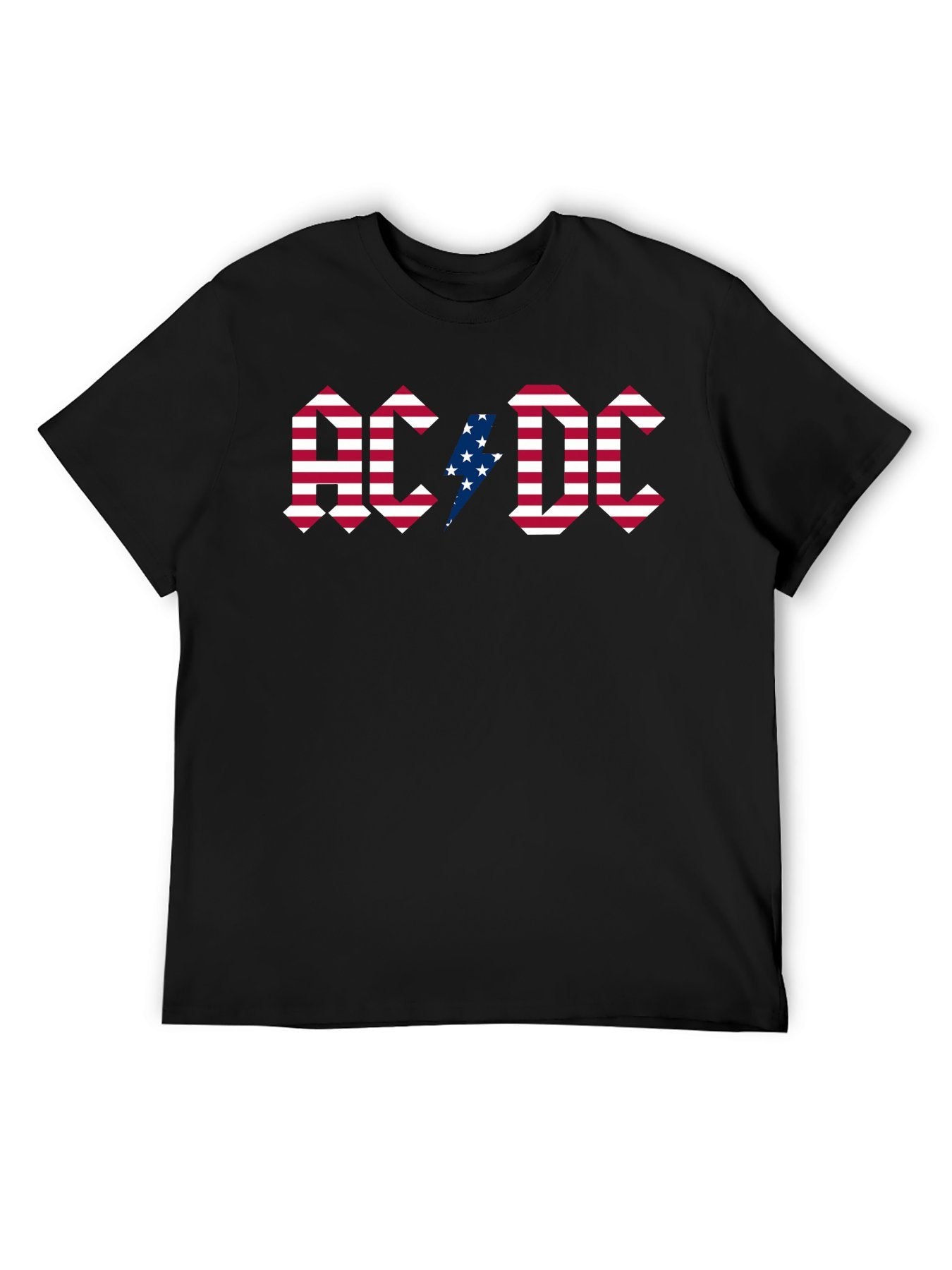 AC/DC American Flag Logo Graphic T-Shirt