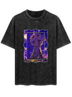Vintage Washed Headless Cross Graphic T-Shirt