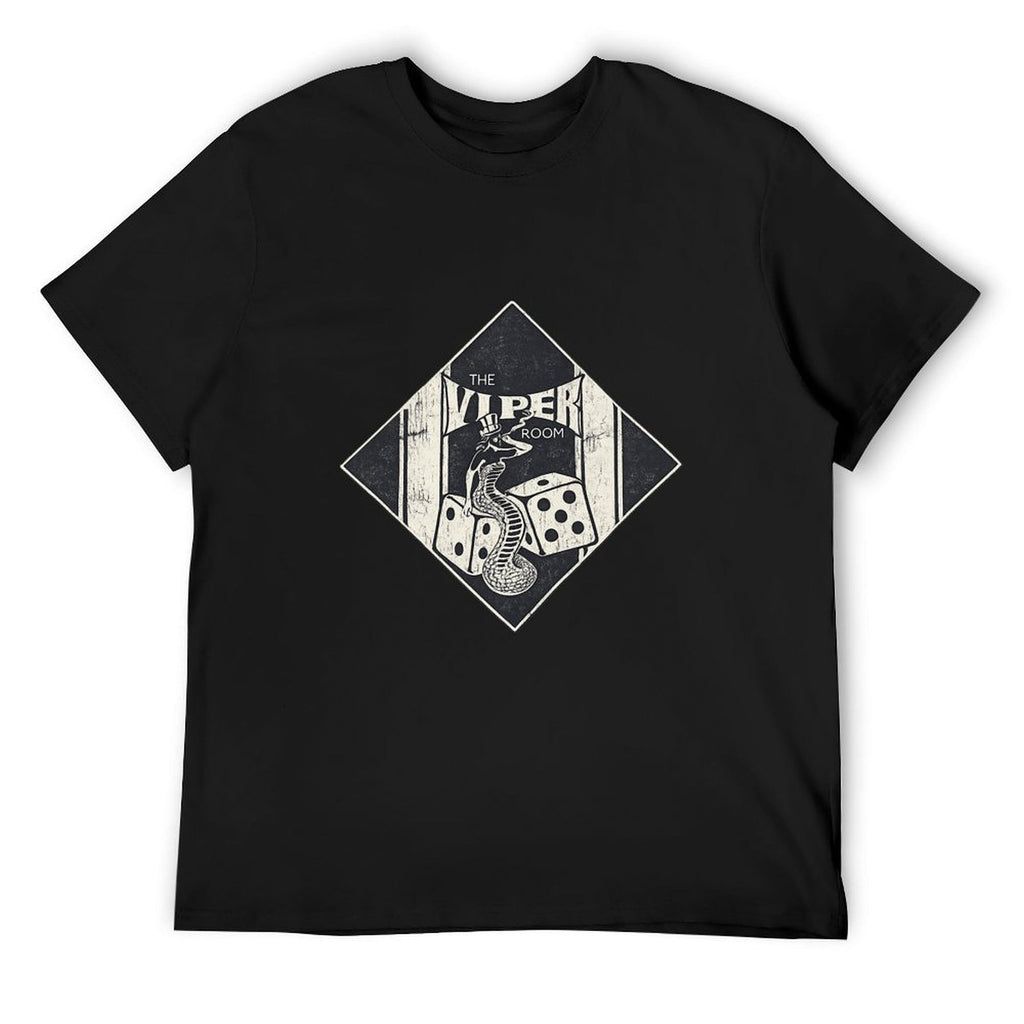 The Viper Room Snake and Dice Graphic Black T-Shirt