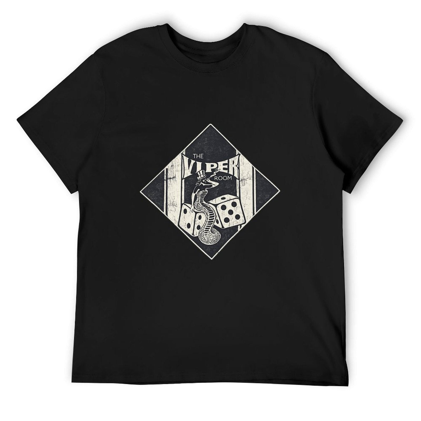 The Viper Room Snake and Dice Graphic Black T-Shirt