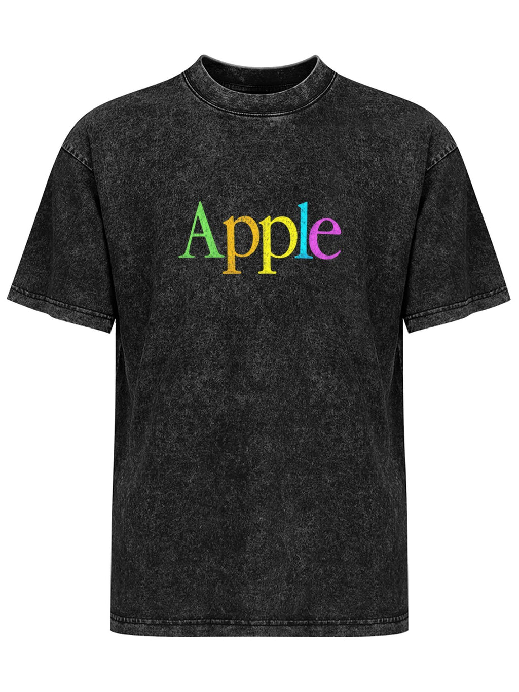 Apple Rainbow Graphic Washed T-Shirt
