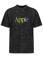Apple Rainbow Graphic Washed T-Shirt