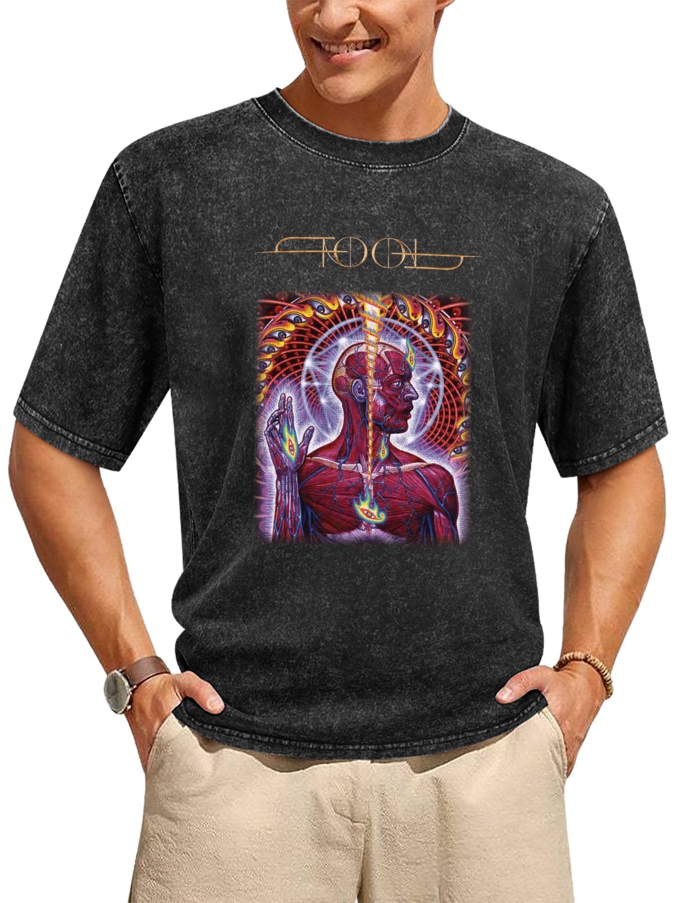 Vintage Washed Tool Anatomical Third Eye Graphic T-Shirt Secondary image