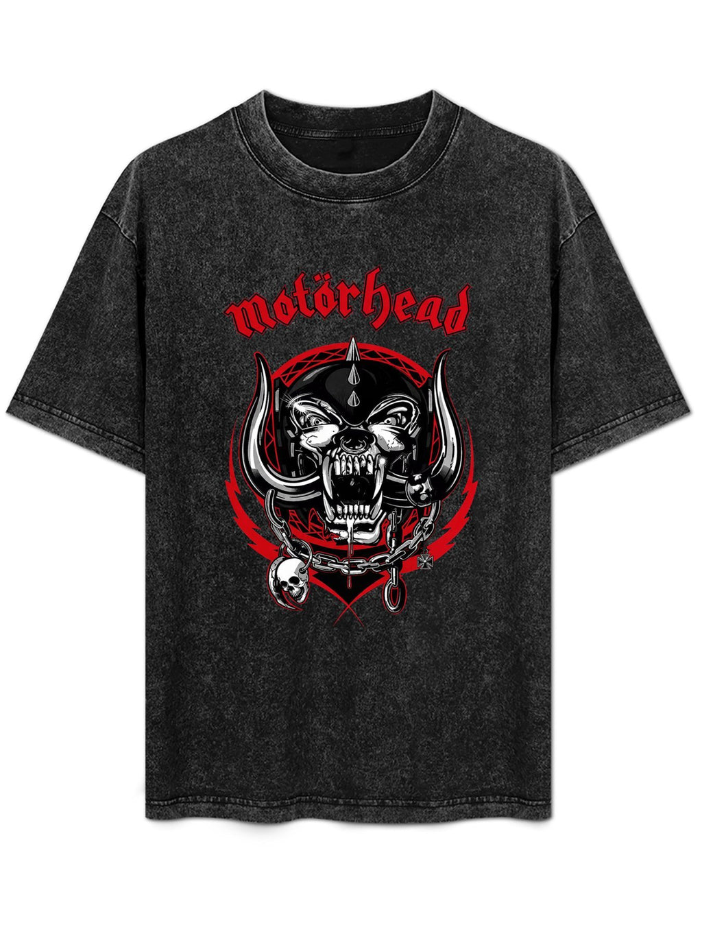 Vintage Washed Motörhead Warpig Chain Graphic T-Shirt