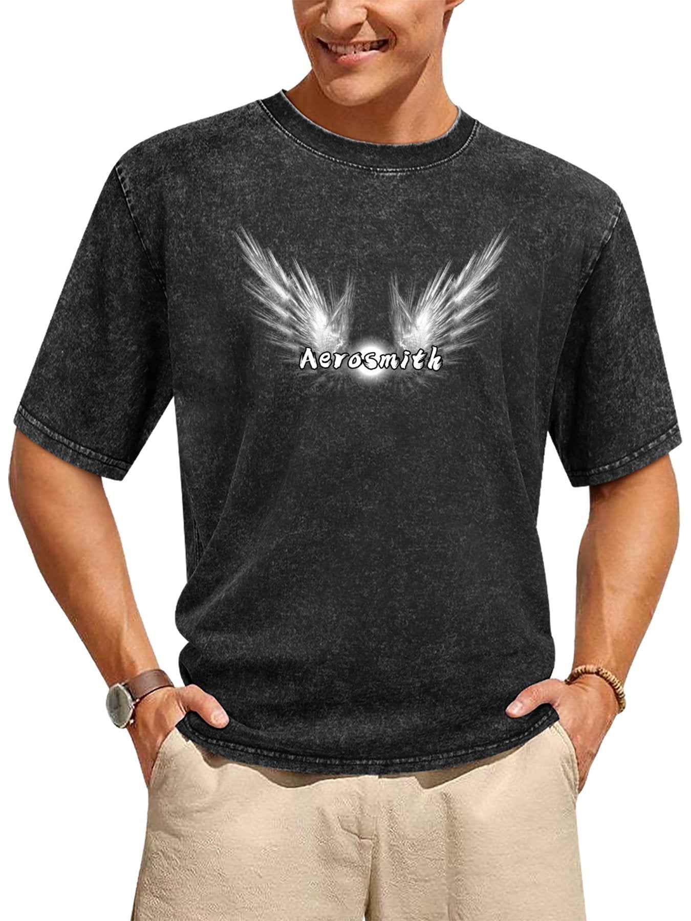 Aerosmith Radiant Wings Logo Graphic T-Shirt Secondary image