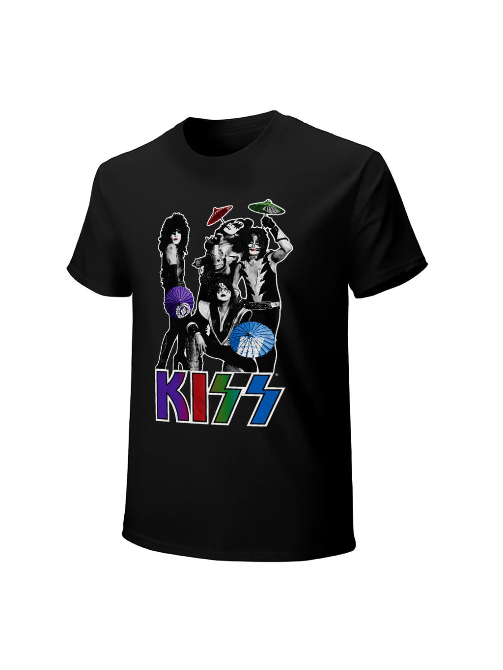 KISS Color Logo Parasol Band Graphic T-Shirt