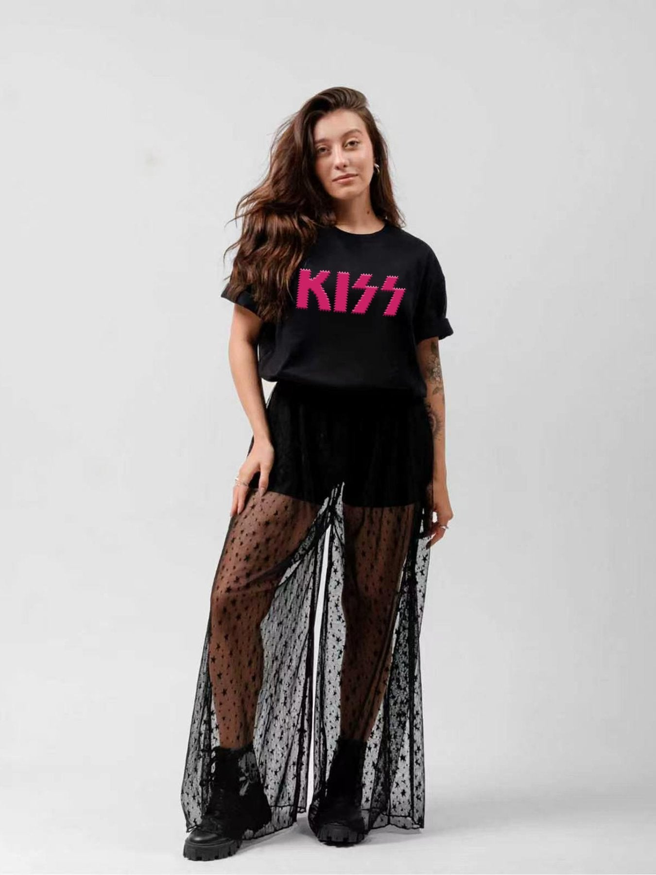 KISS Pink Logo Graphic T-Shirt