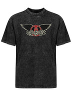 Aerosmith Distressed Winged Logo Graphic T-Shirt